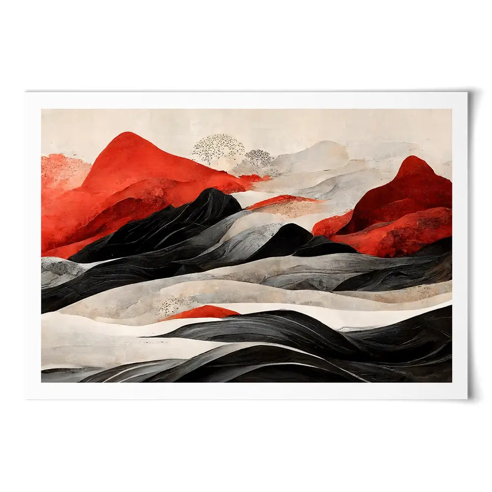 Red Mountains Art Print Red Mountains Art Print wall art product Treechild