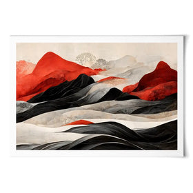 Red Mountains Art Print Red Mountains Art Print wall art product Treechild