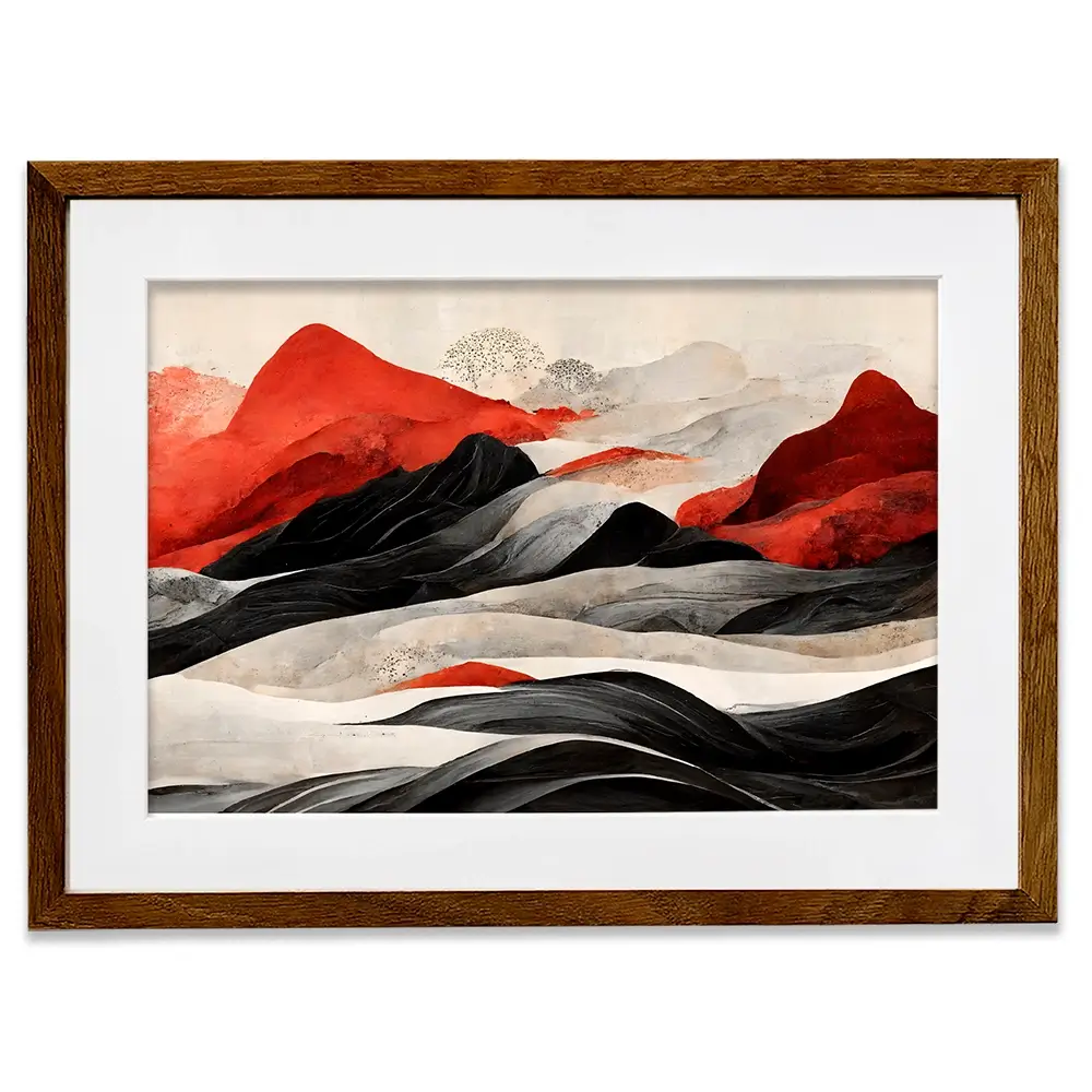 Red Mountains Framed Art Print Red Mountains Framed Art Print wall art product Treechild
