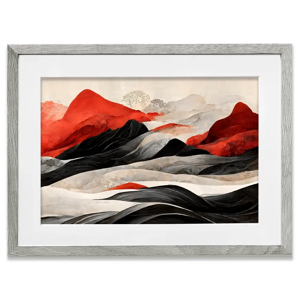 Red Mountains Framed Art Print Red Mountains Framed Art Print wall art product Treechild