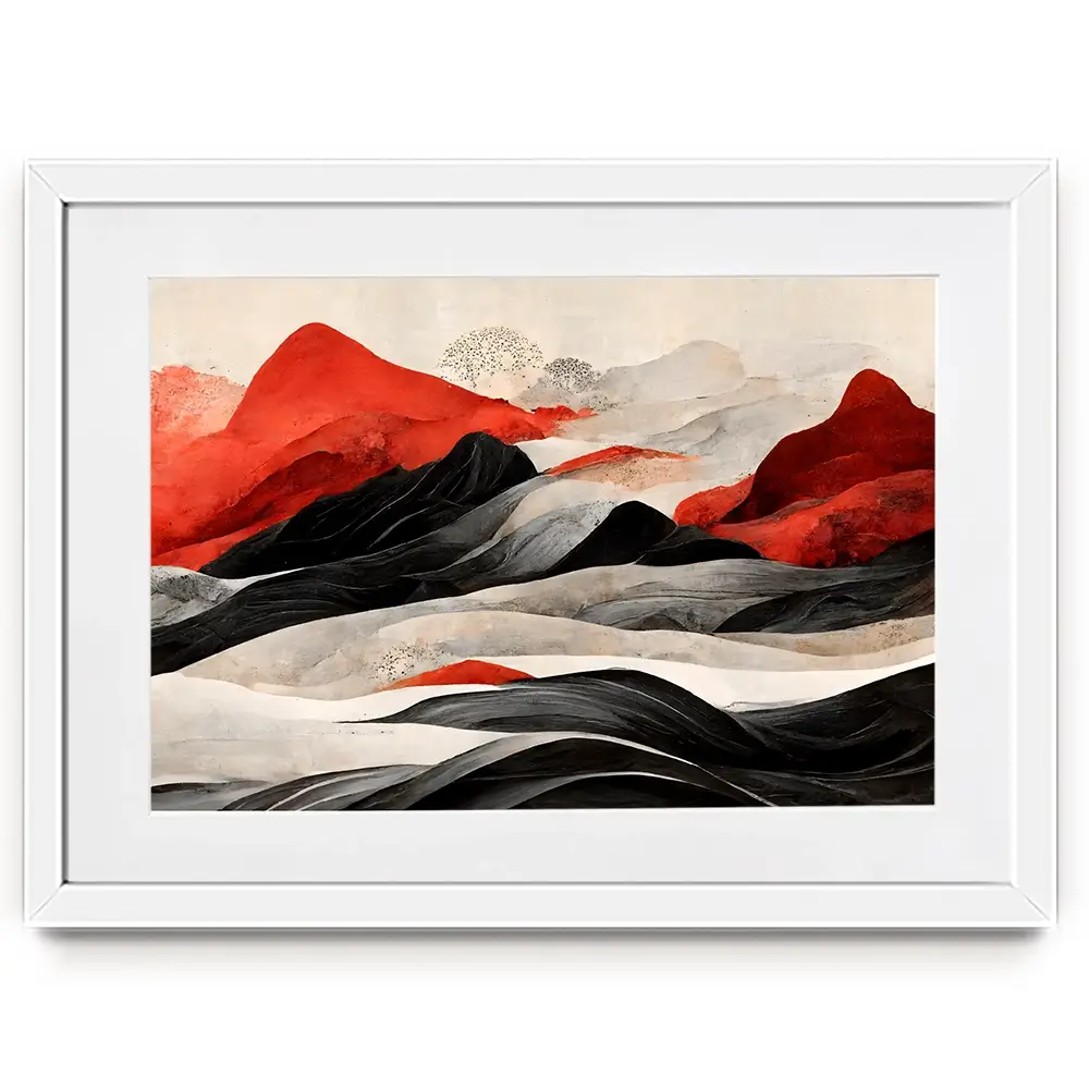 Red Mountains Framed Art Print Red Mountains Framed Art Print wall art product Treechild