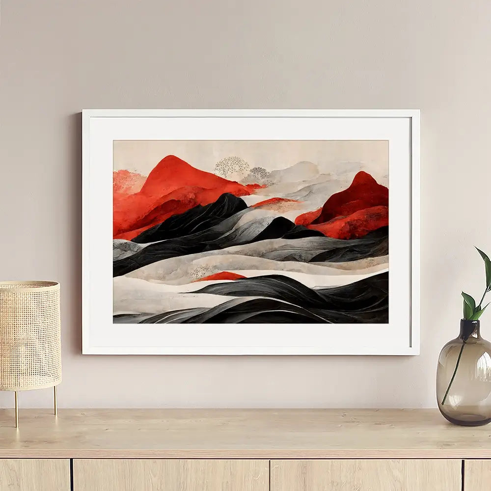 Red Mountains Framed Art Print Red Mountains Framed Art Print wall art product Treechild