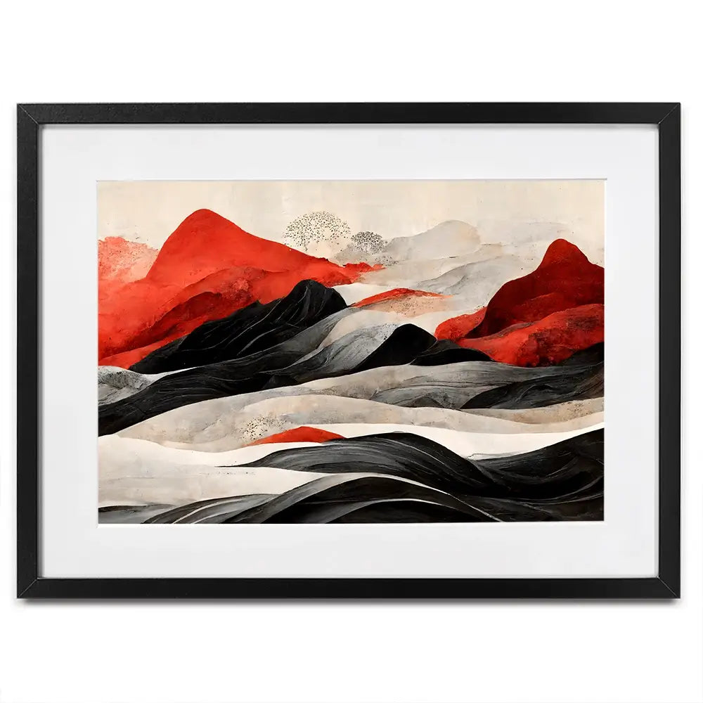 Red Mountains Framed Art Print Red Mountains Framed Art Print wall art product Treechild