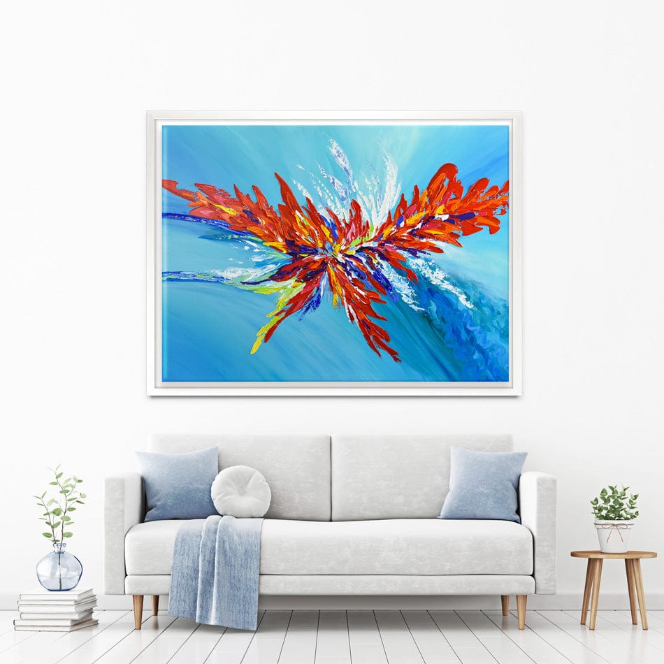 Red Passion Flower Canvas Print wall art product Olga Tkachyk