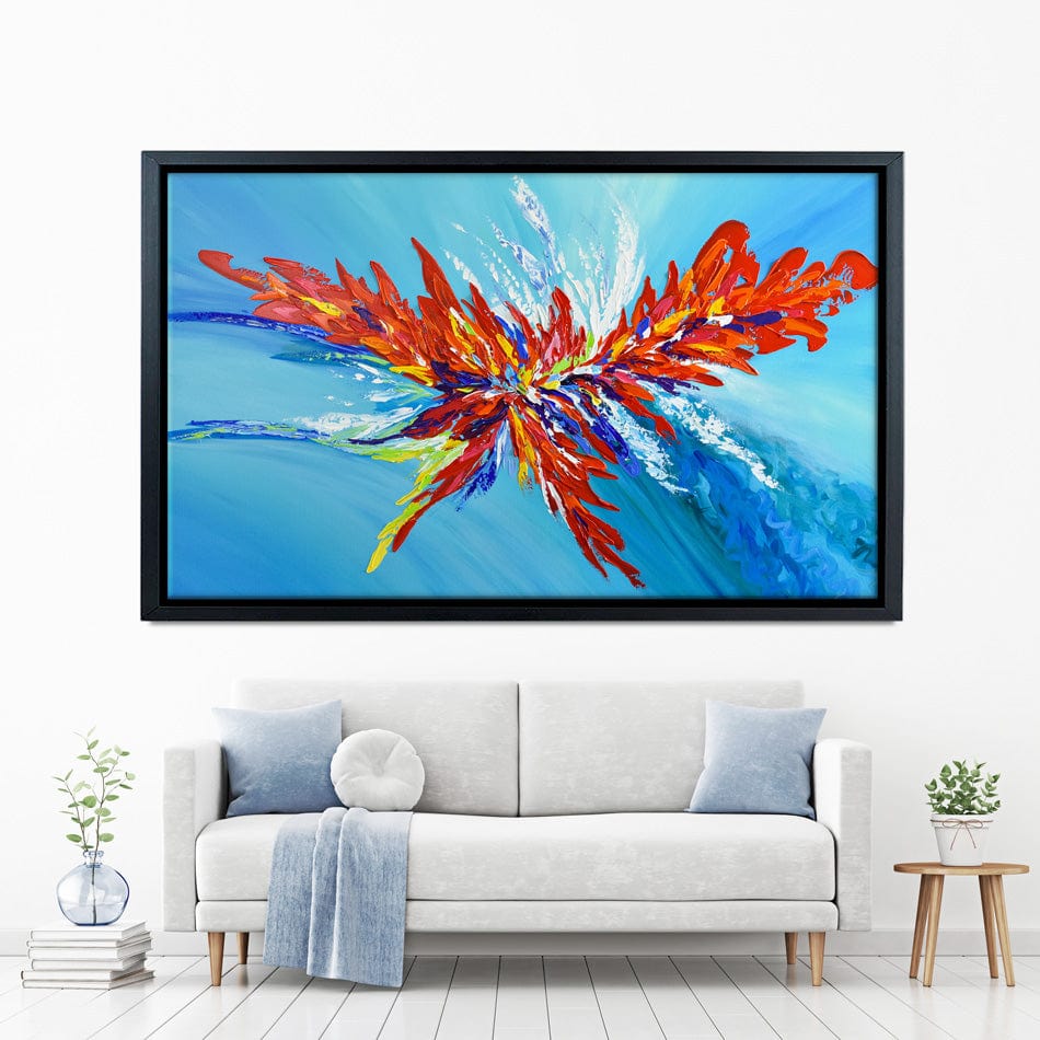 Red Passion Flower Canvas Print wall art product Olga Tkachyk