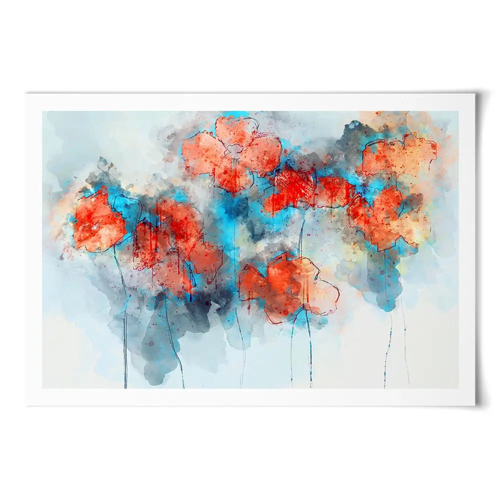 Red Poppy Splash Art Print Red Poppy Splash Art Print wall art product Nithid / Shutterstock