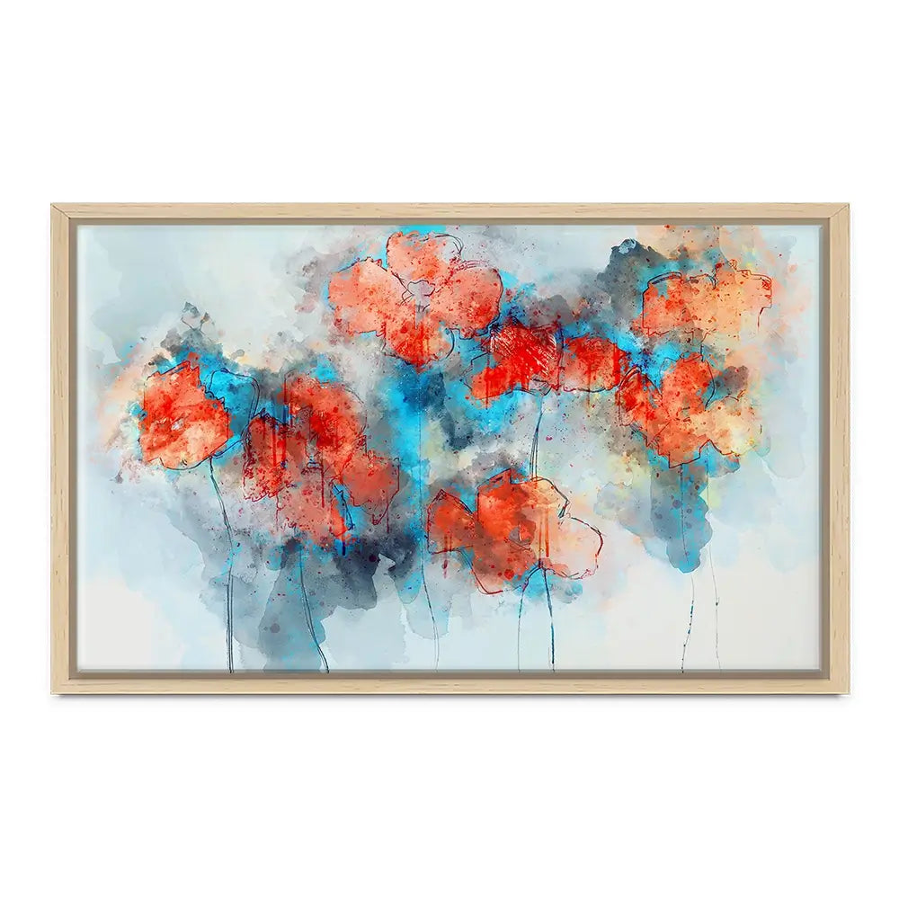 Red Poppy Splash Canvas Print Red Poppy Splash Canvas Print wall art product Nithid / Shutterstock