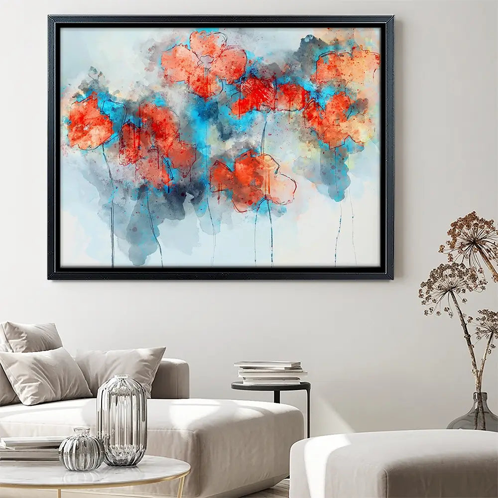 Red Poppy Splash Canvas Print Red Poppy Splash Canvas Print wall art product Nithid / Shutterstock