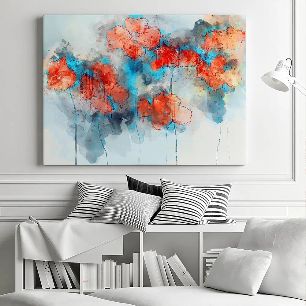 Red Poppy Splash Canvas Print Red Poppy Splash Canvas Print wall art product Nithid / Shutterstock