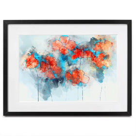Red Poppy Splash Framed Art Print Red Poppy Splash Framed Art Print wall art product Nithid / Shutterstock