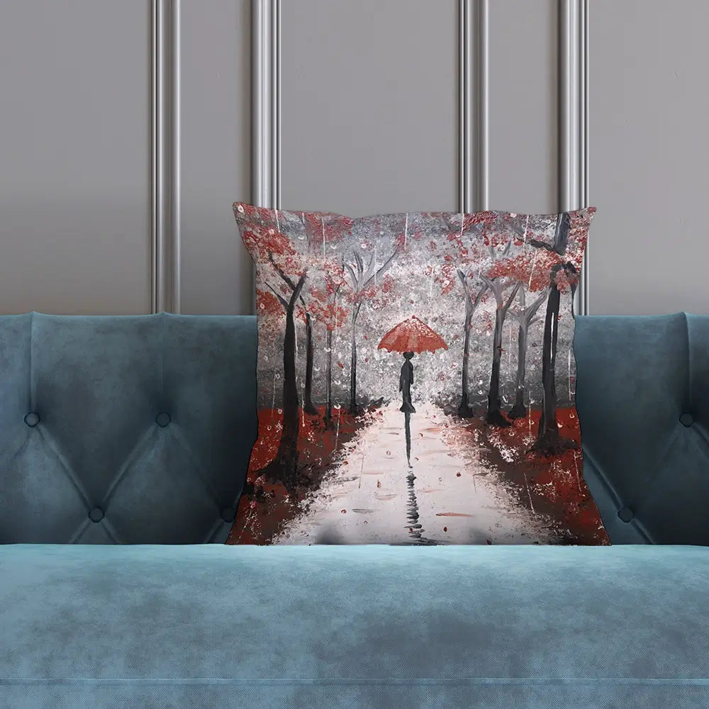 Red Rainy Day Cushion Red Rainy Day Cushion wall art product Tanya Stone / Shutterstock