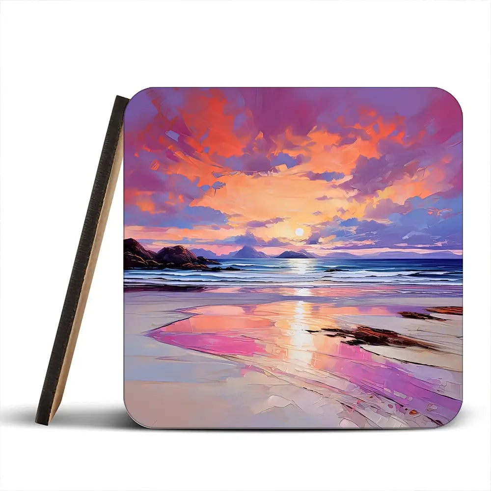 Red Sky Over Raasay Coaster Set Red Sky Over Raasay Coaster Set wall art product David Alexander Elder