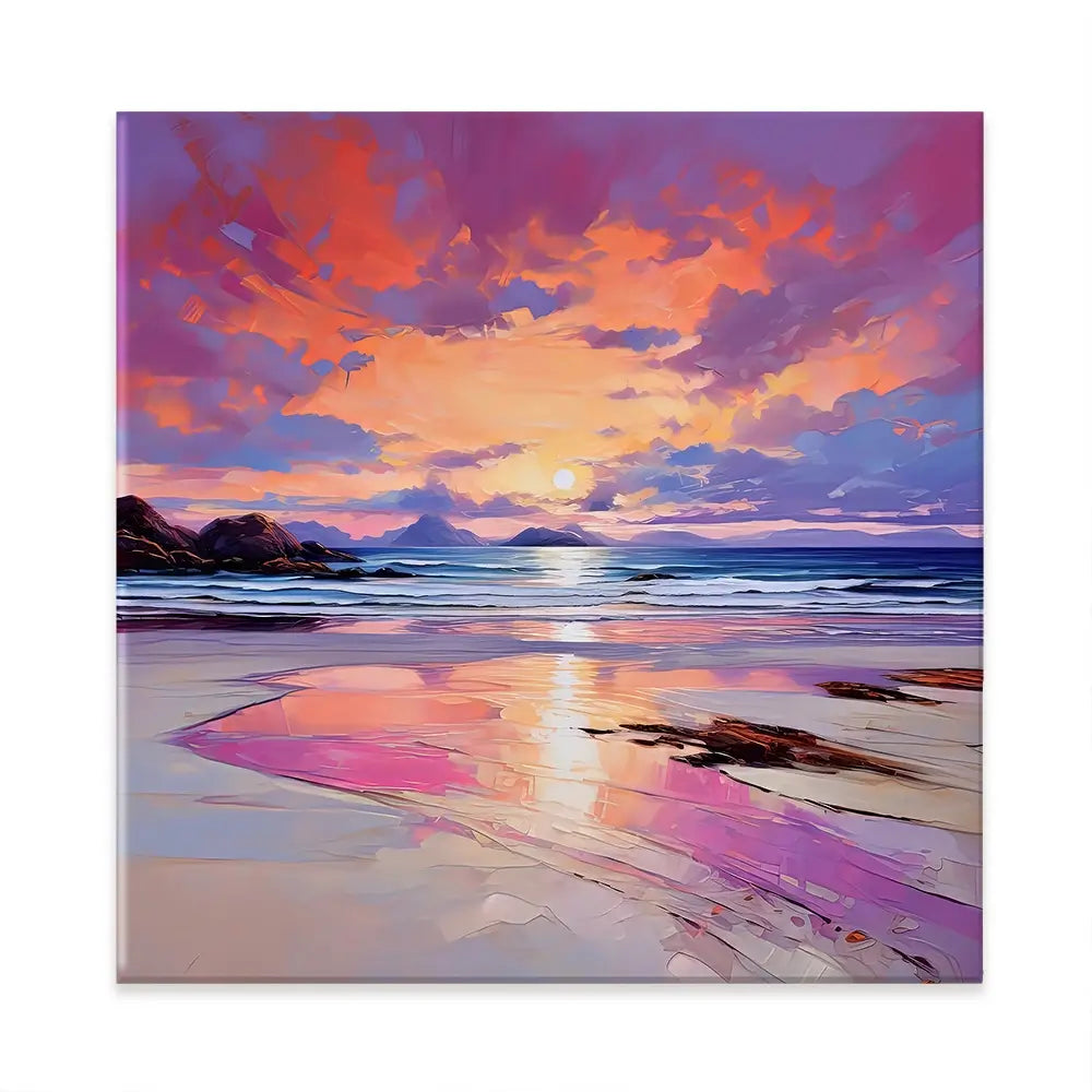 Red Sky Over Raasay Square Canvas Print Red Sky Over Raasay Square Canvas Print wall art product David Alexander Elder