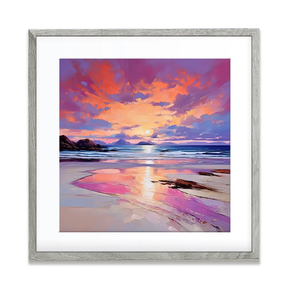 Red Sky Over Raasay Square Framed Art Print Red Sky Over Raasay Square Framed Art Print wall art product David Alexander Elder