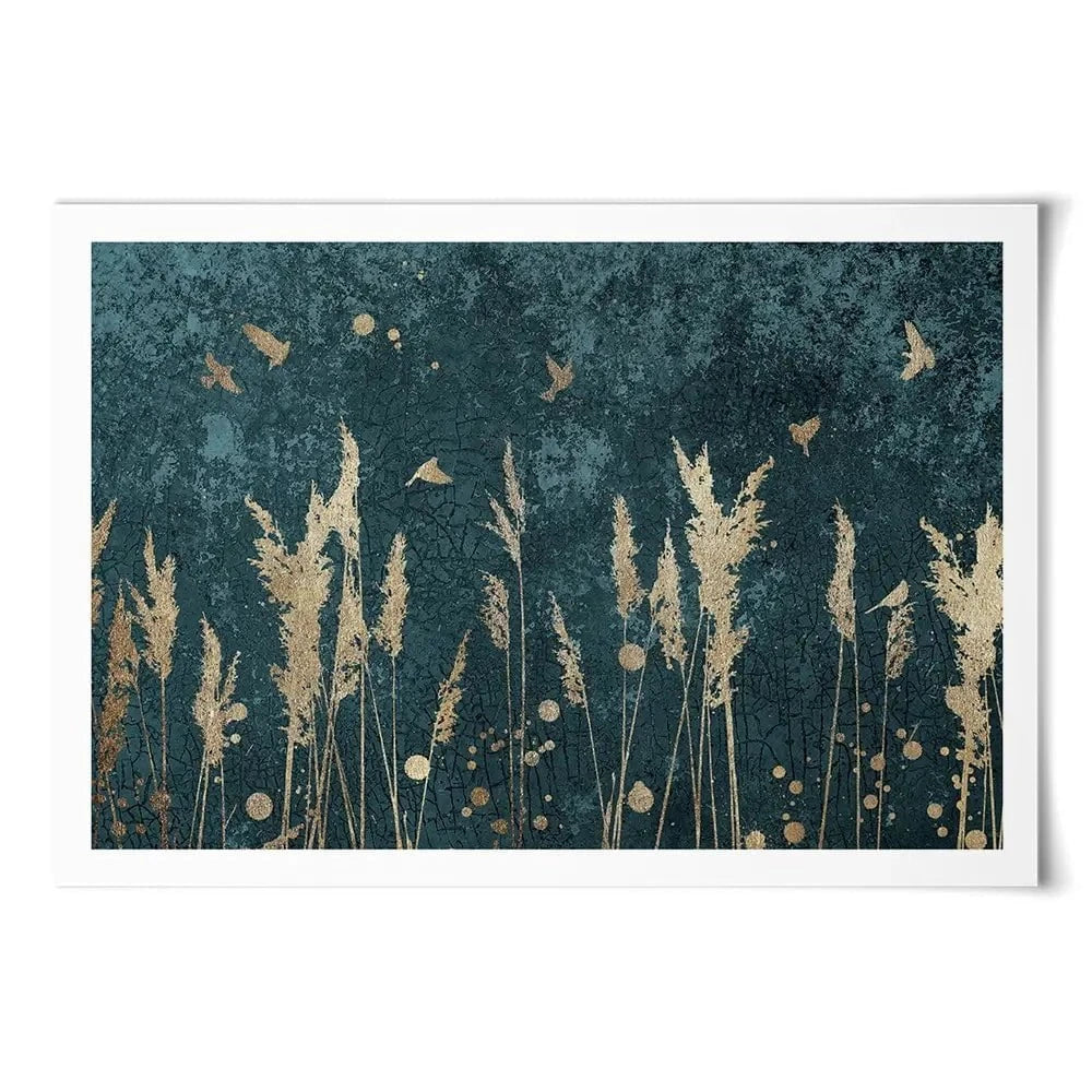 Reeds And Birds Art Print