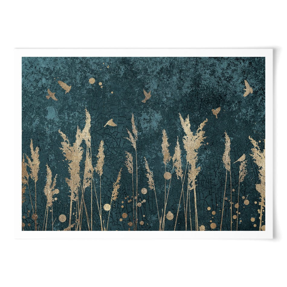 Reeds And Birds Art Print wall art product Svarti / Shutterstock