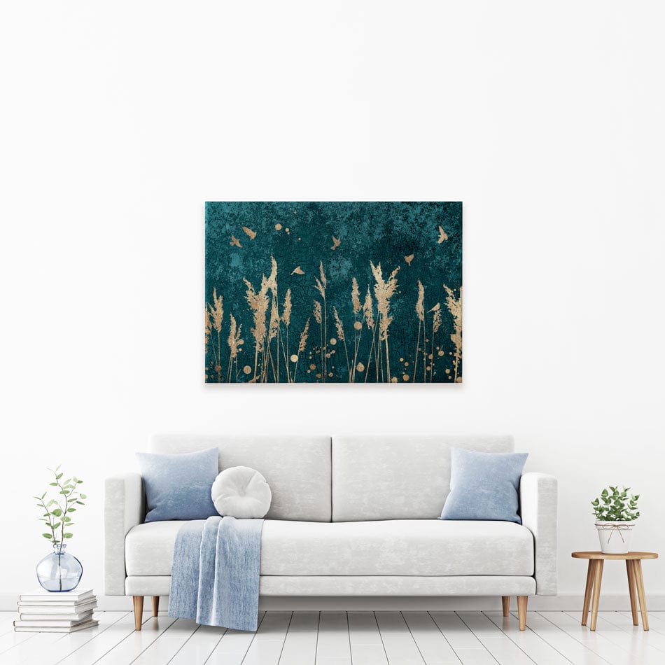 Reeds And Birds Canvas Print wall art product Svarti / Shutterstock