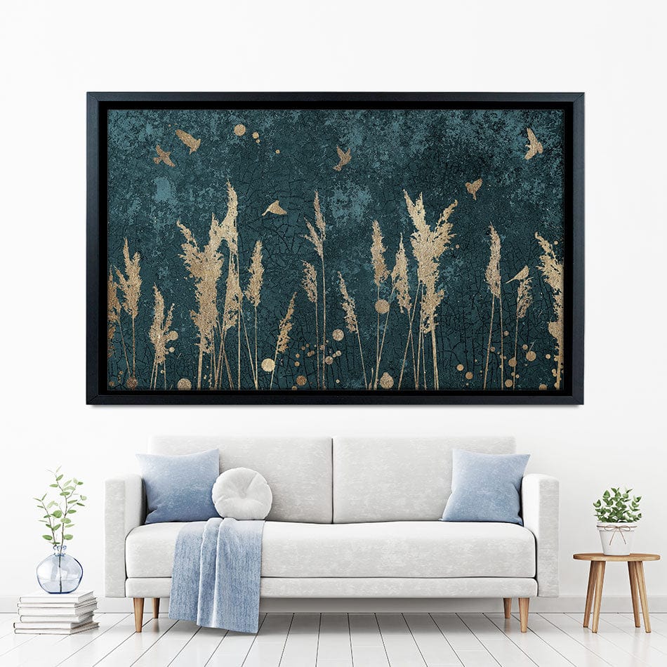 Reeds And Birds Canvas Print wall art product Svarti / Shutterstock