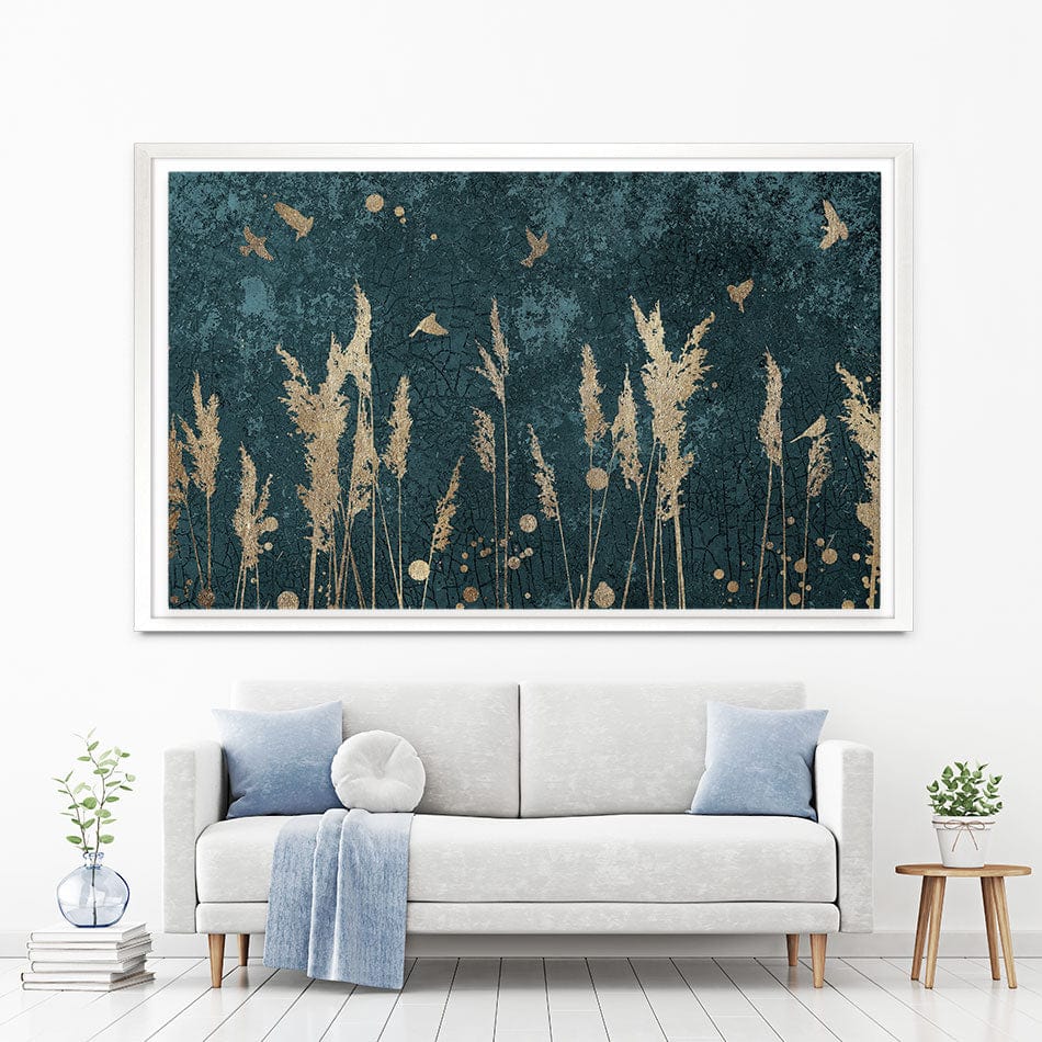 Reeds And Birds Canvas Print wall art product Svarti / Shutterstock