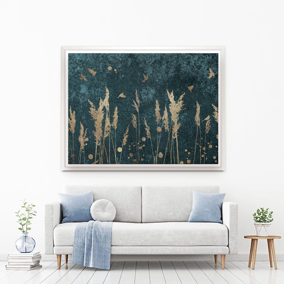 Reeds And Birds Canvas Print wall art product Svarti / Shutterstock