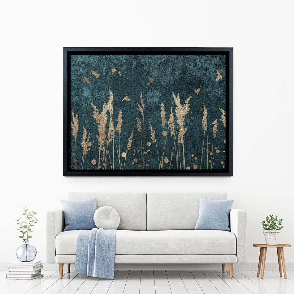 Reeds And Birds Canvas Print wall art product Svarti / Shutterstock