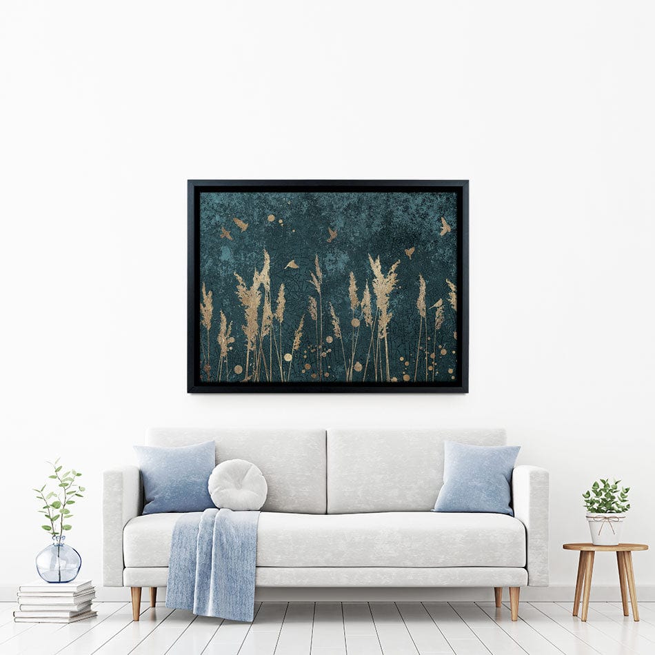 Reeds And Birds Canvas Print wall art product Svarti / Shutterstock