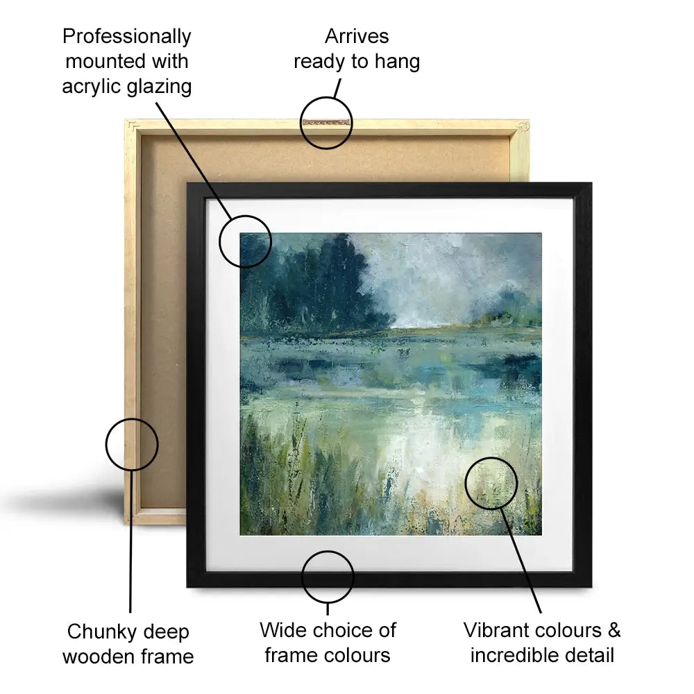 Reflections Edge Square Framed Art Print Reflections Edge Square Framed Art Print wall art product Carol Robinson