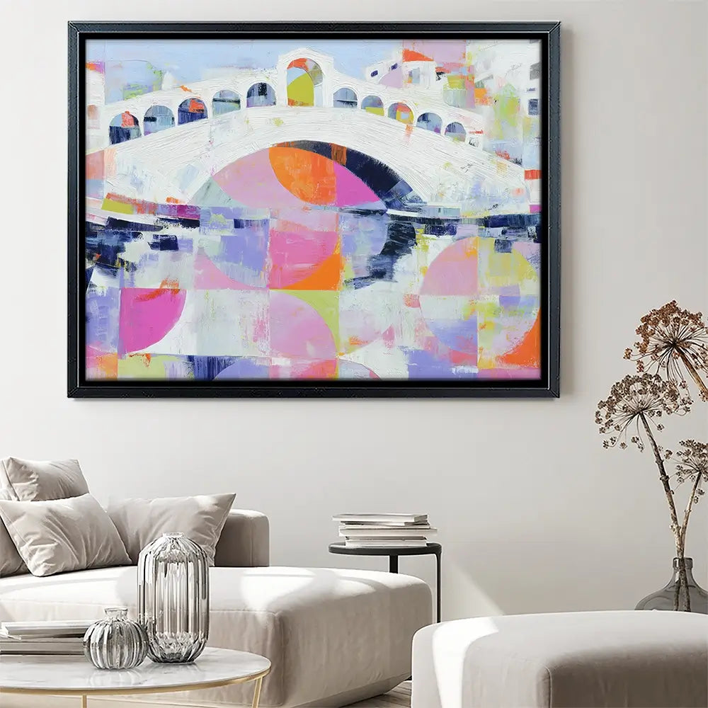 Rialto Bridge In Abstract Canvas Print Rialto Bridge In Abstract Canvas Print wall art product Chromatic Storm Studio
