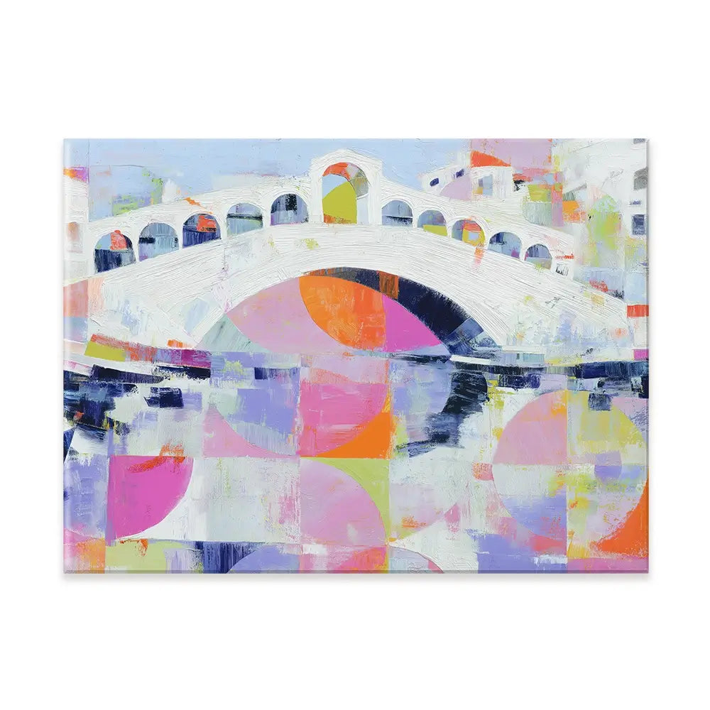 Rialto Bridge In Abstract Canvas Print Rialto Bridge In Abstract Canvas Print wall art product Chromatic Storm Studio