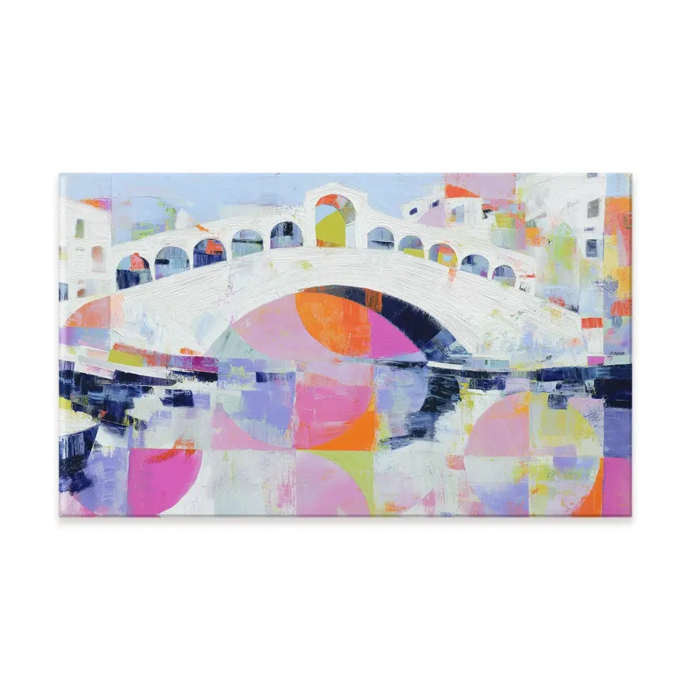 Rialto Bridge In Abstract Canvas Print Rialto Bridge In Abstract Canvas Print wall art product Chromatic Storm Studio