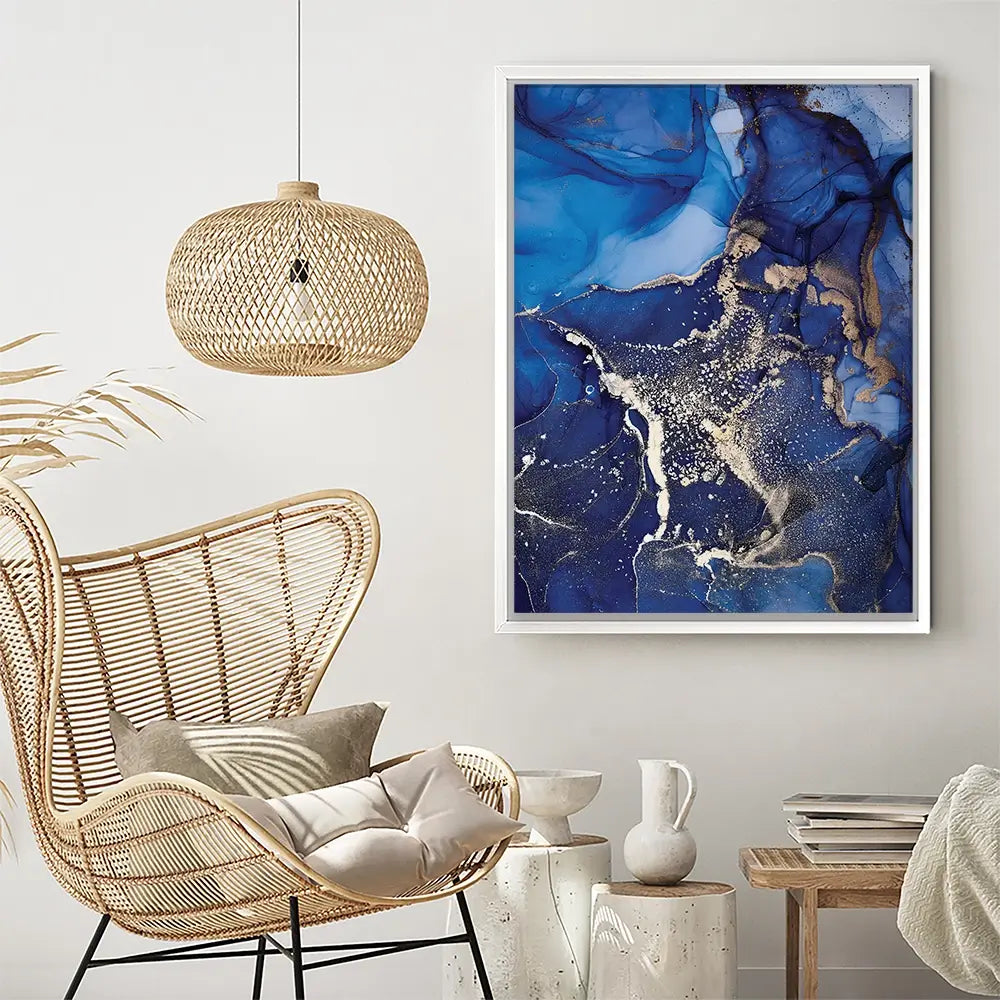 Rich Blue Marble Canvas Print Rich Blue Marble Canvas Print wall art product djero.adlibeshe yahoo.com / Shutterstock