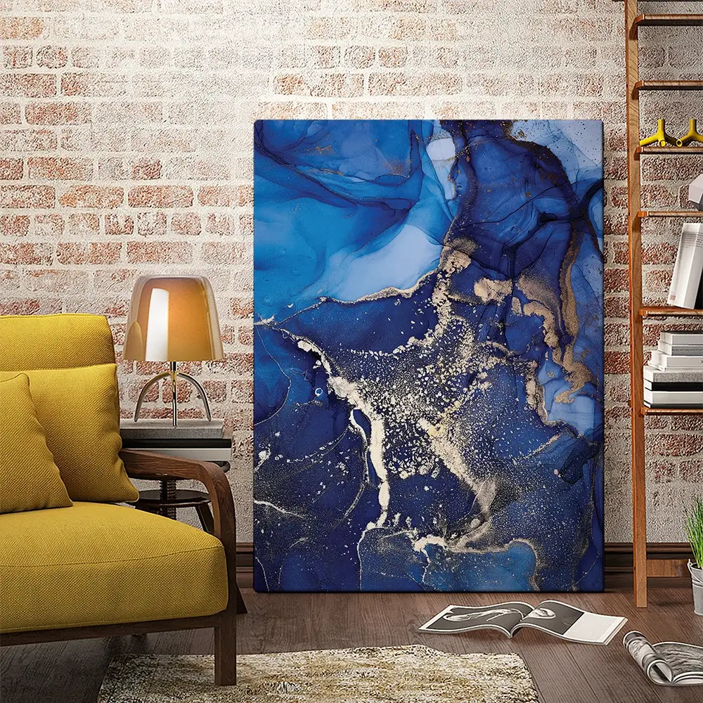 Rich Blue Marble Canvas Print Rich Blue Marble Canvas Print wall art product djero.adlibeshe yahoo.com / Shutterstock