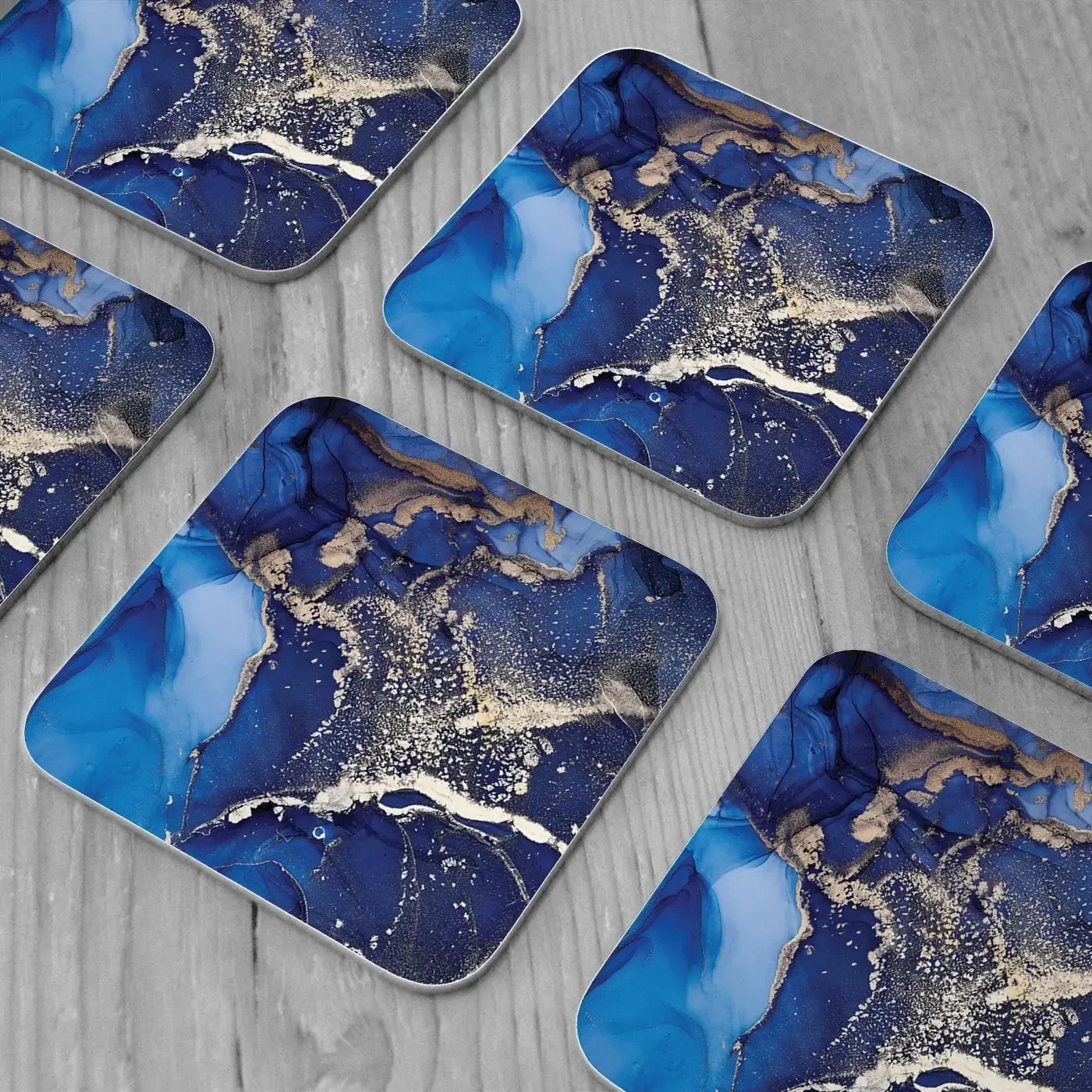 Rich Blue Marble Coaster Set Rainbow Soul Tree Coaster Set | Rainbow Soul Tree Art Coasters wall art product djero.adlibeshe yahoo.com / Shutterstock