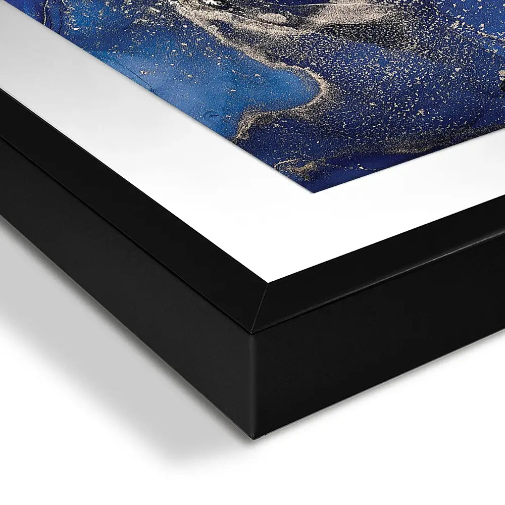 Rich Blue Marble Framed Art Print Rich Blue Marble Framed Art Print wall art product Stepova Oksana / Shutterstock