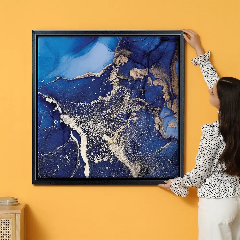 Rich Blue Marble Oversized Canvas Print Rich Blue Marble Oversized Canvas Print wall art product djero.adlibeshe yahoo.com / Shutterstock