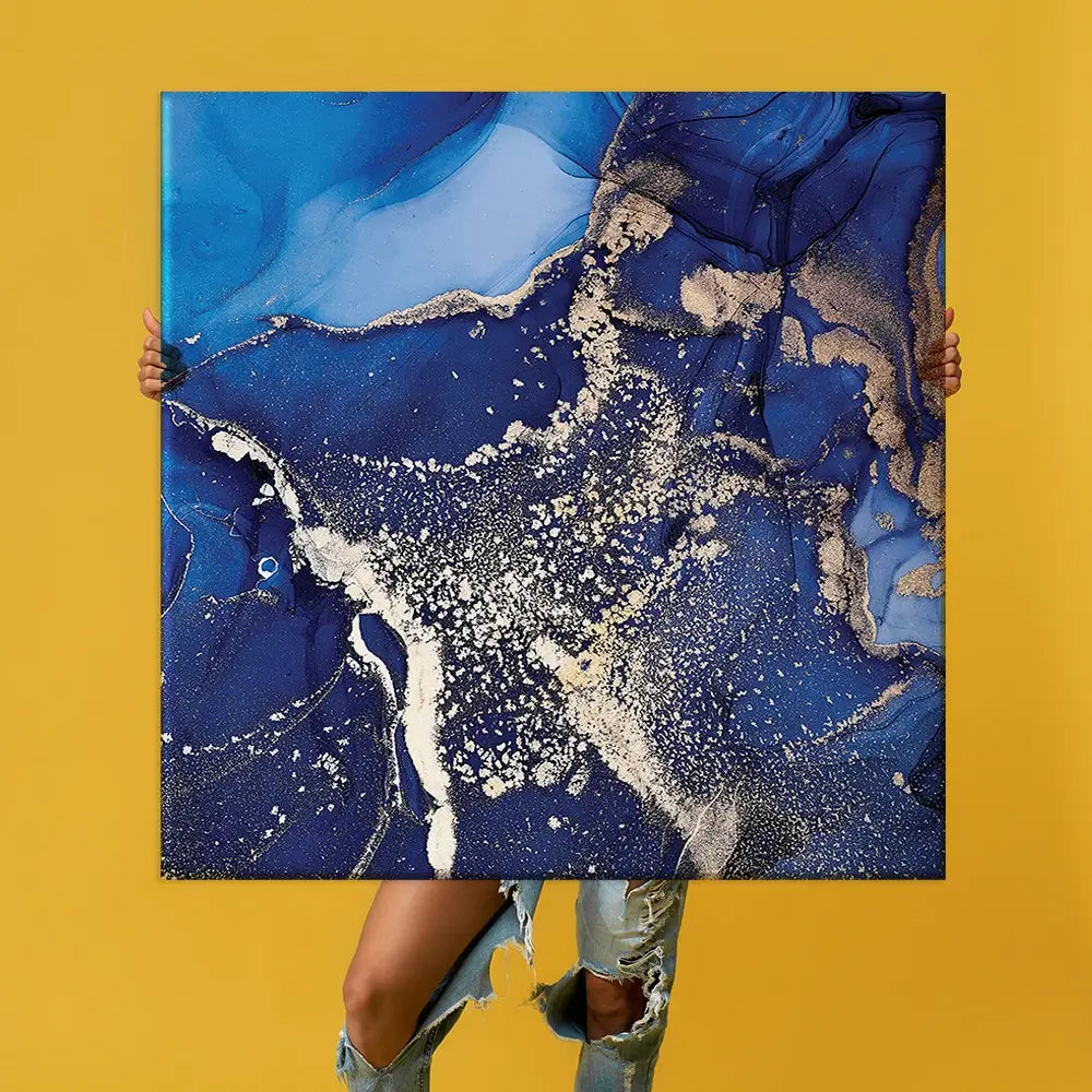 Rich Blue Marble Oversized Canvas Print Rich Blue Marble Oversized Canvas Print wall art product djero.adlibeshe yahoo.com / Shutterstock