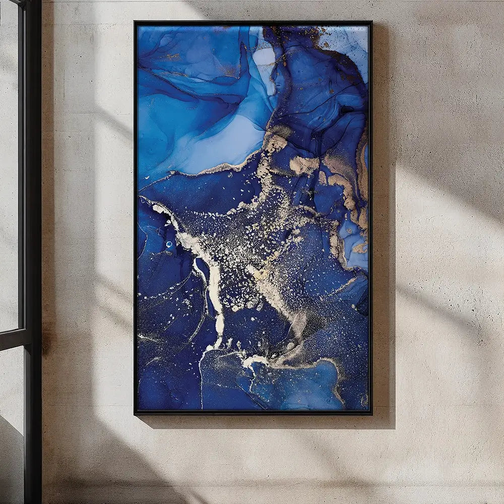 Rich Blue Marble Oversized Canvas Print Rich Blue Marble Oversized Canvas Print wall art product djero.adlibeshe yahoo.com / Shutterstock