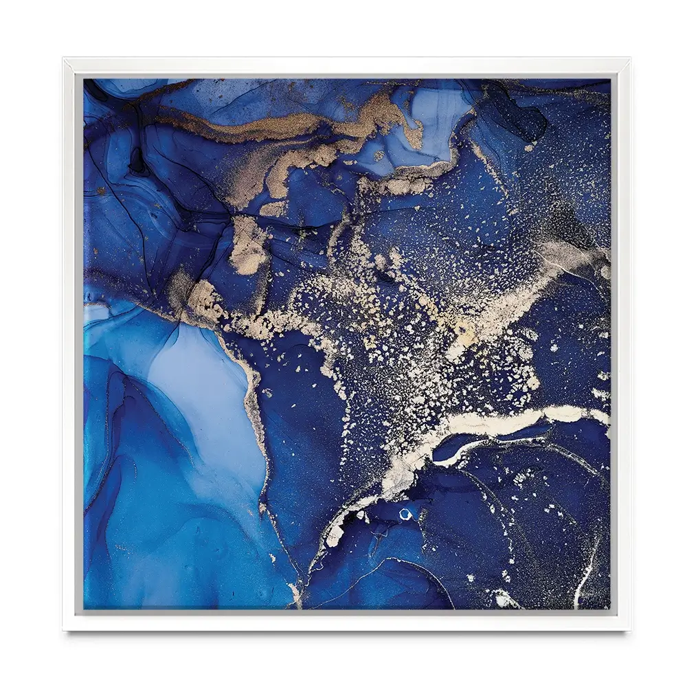 Rich Blue Marble Square Canvas Print Rich Blue Marble Square Canvas Print wall art product djero.adlibeshe yahoo.com / Shutterstock