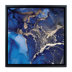 Rich Blue Marble Square Canvas Print wall art product djero.adlibeshe yahoo.com / Shutterstock