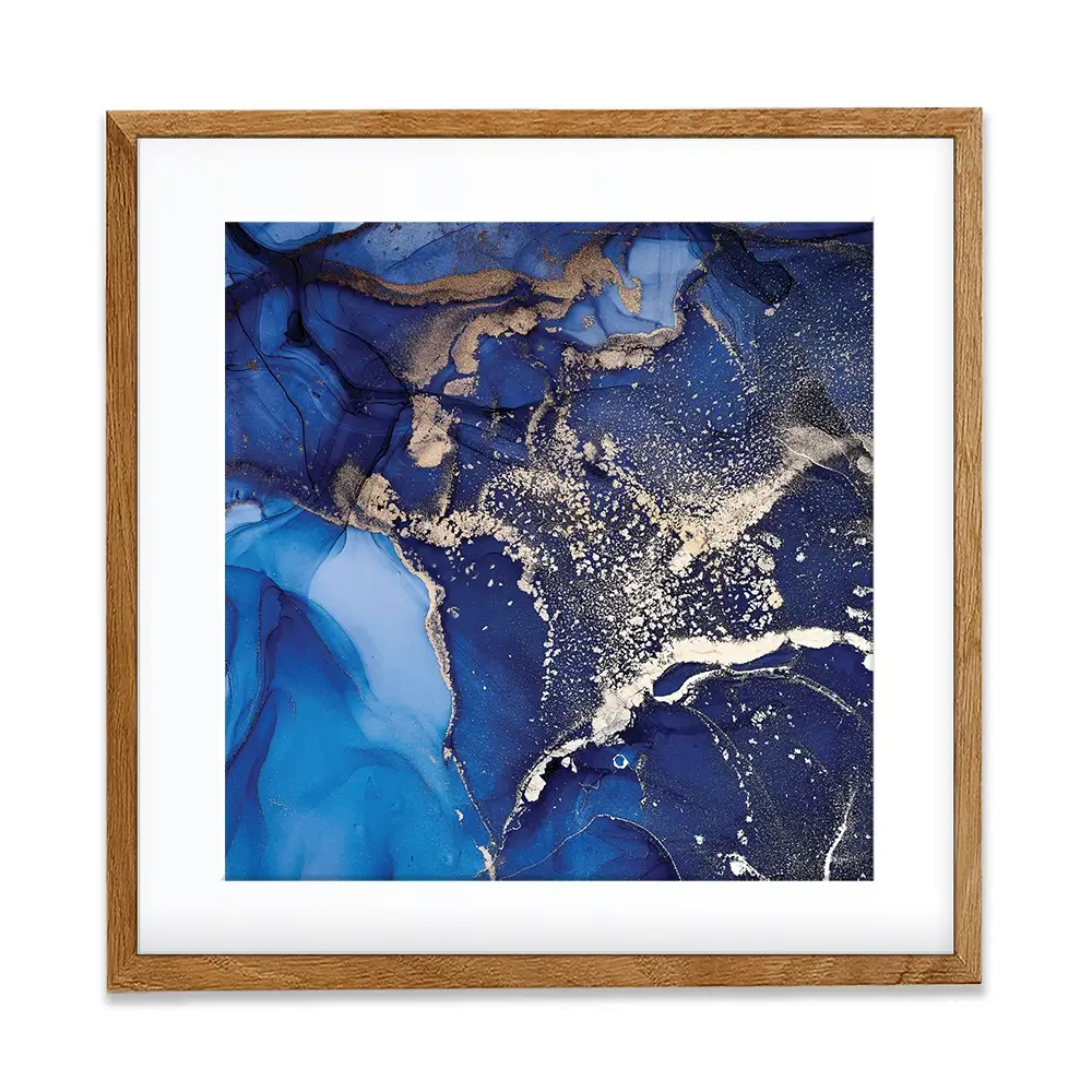 Rich Blue Marble Square Framed Art Print Rich Blue Marble Square Framed Art Print wall art product djero.adlibeshe yahoo.com / Shutterstock