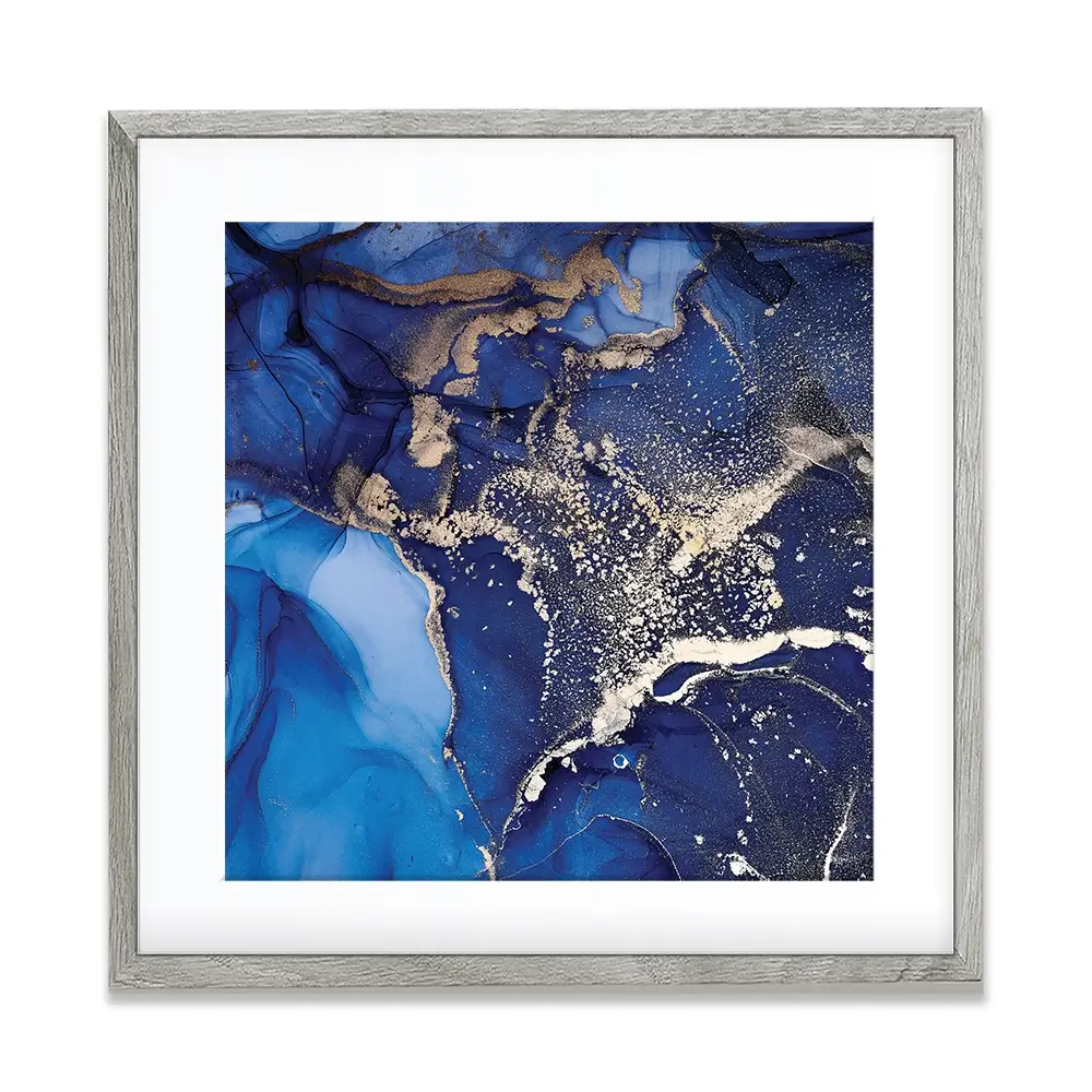 Rich Blue Marble Square Framed Art Print Rich Blue Marble Square Framed Art Print wall art product djero.adlibeshe yahoo.com / Shutterstock