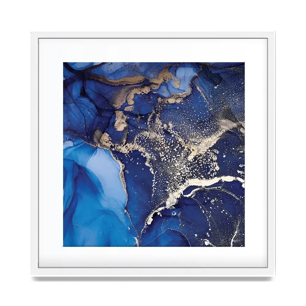 Rich Blue Marble Square Framed Art Print Rich Blue Marble Square Framed Art Print wall art product djero.adlibeshe yahoo.com / Shutterstock