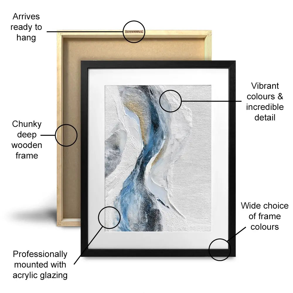 Riptide Framed Art Print Riptide Framed Art Print wall art product LSR Design Studio - Independent