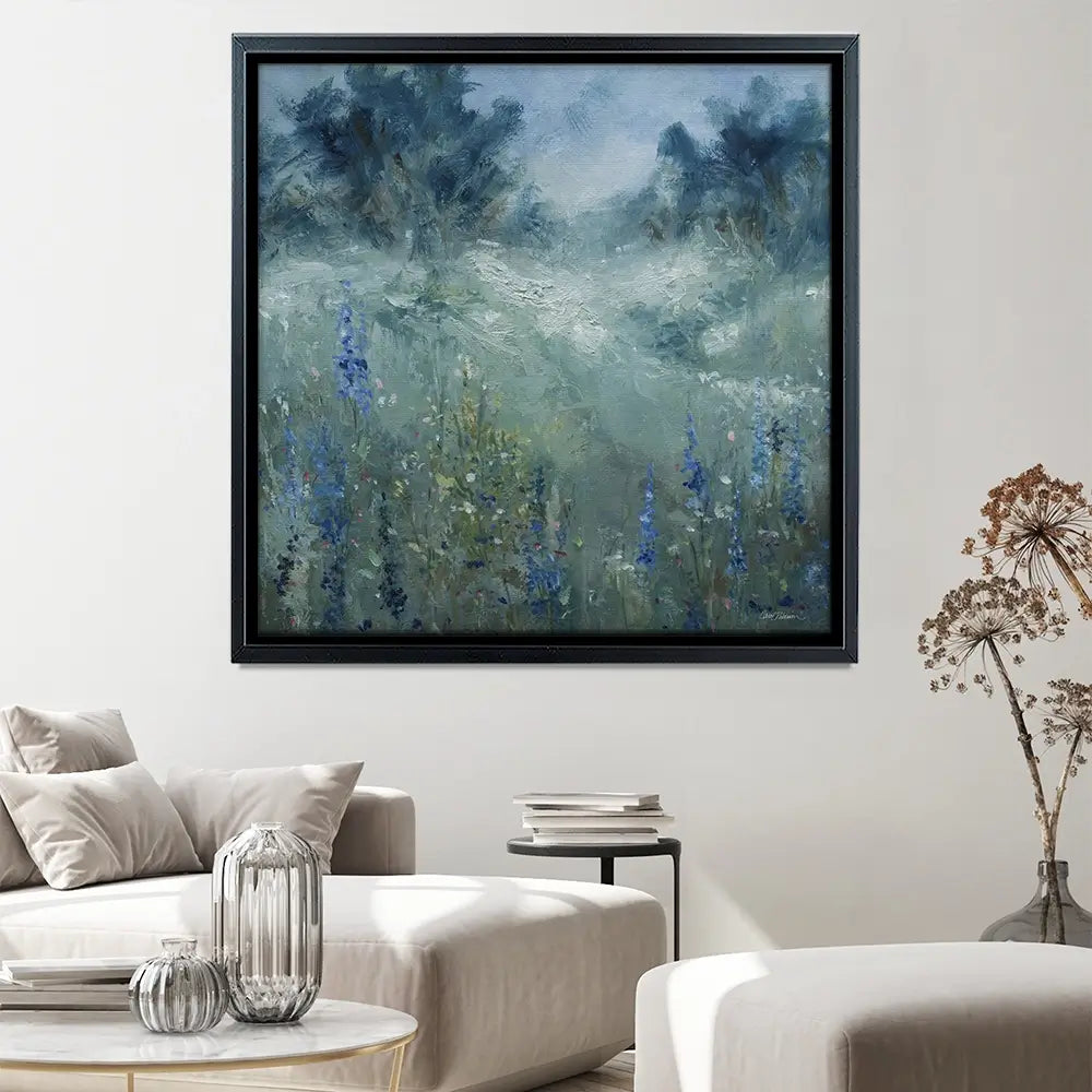 Rising Flowery Meadow Square Canvas Print Rising Flowery Meadow Square Canvas Print wall art product Carol Robinson