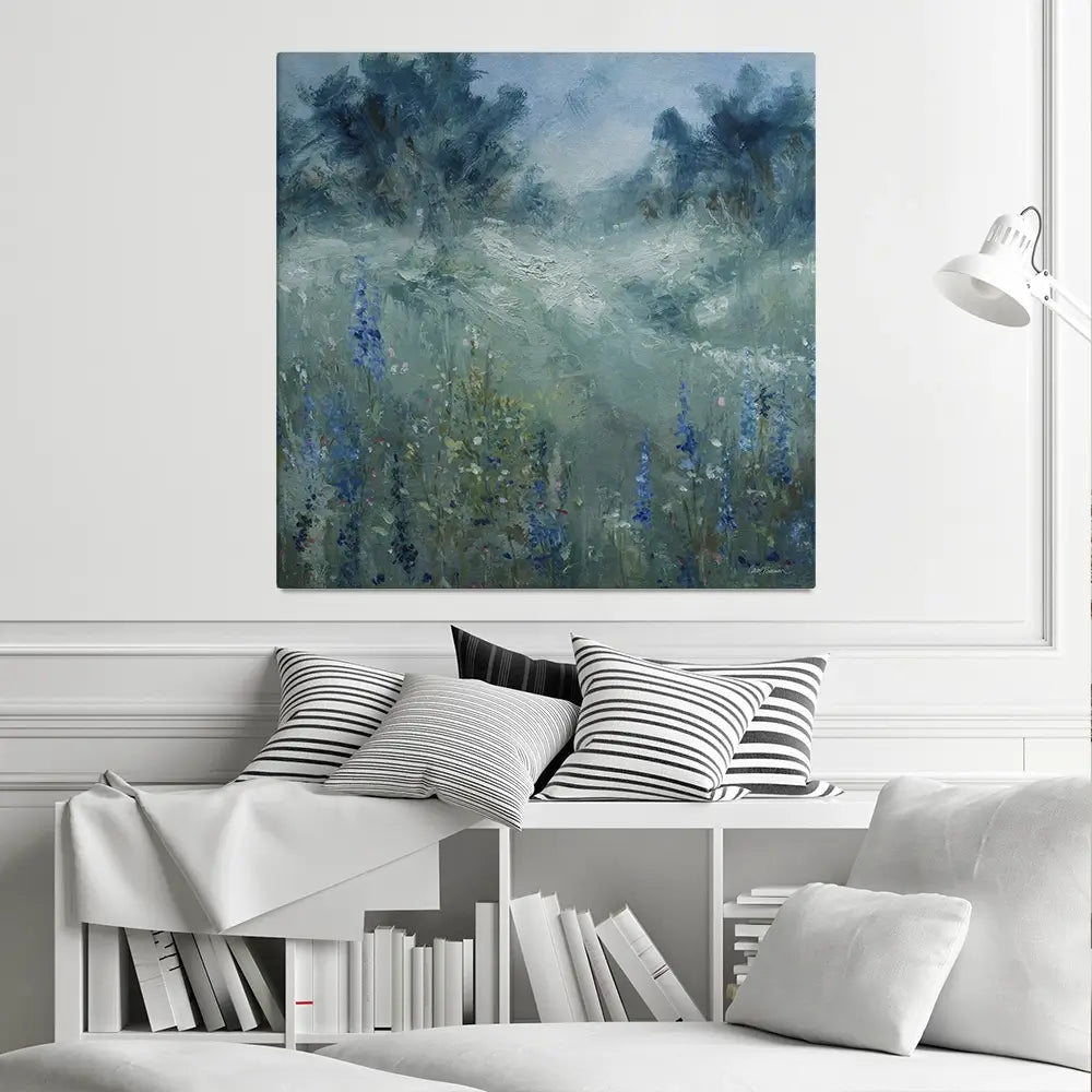 Rising Flowery Meadow Square Canvas Print Rising Flowery Meadow Square Canvas Print wall art product Carol Robinson