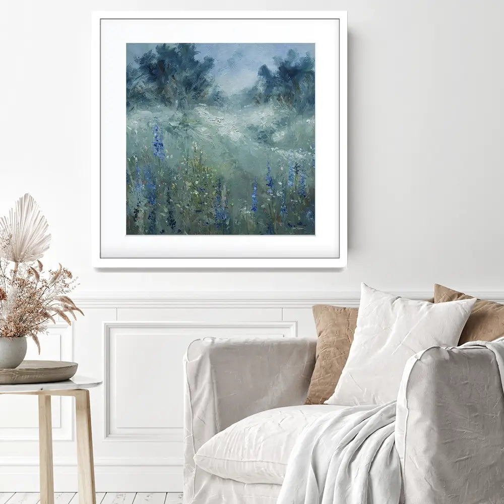 Rising Flowery Meadow Square Framed Art Print Rising Flowery Meadow Square Framed Art Print wall art product Carol Robinson