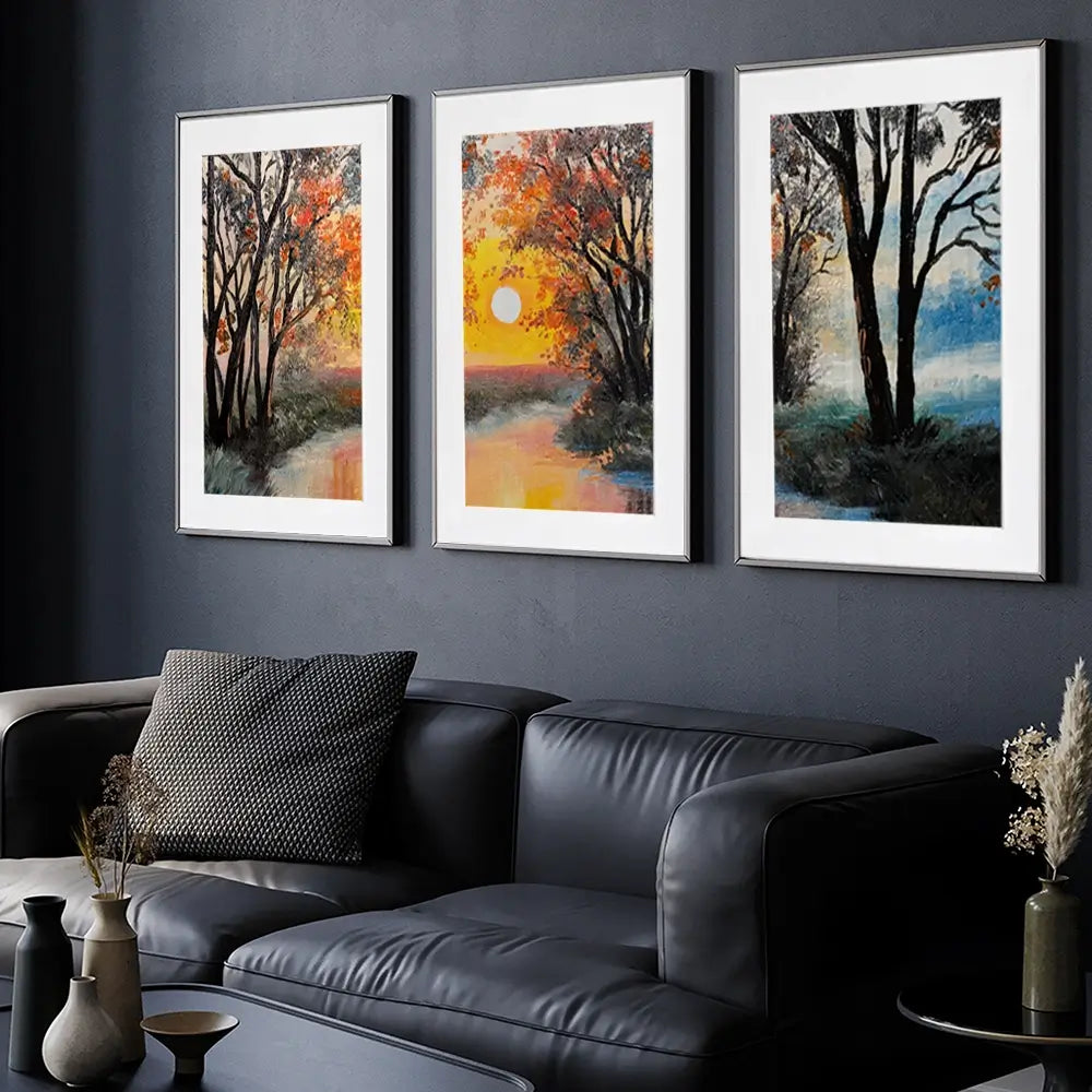 River In The Evening Sun Framed Art Print Trio River In The Evening Sun Framed Art Print Trio wall art product Fresh Stock / Shutterstock