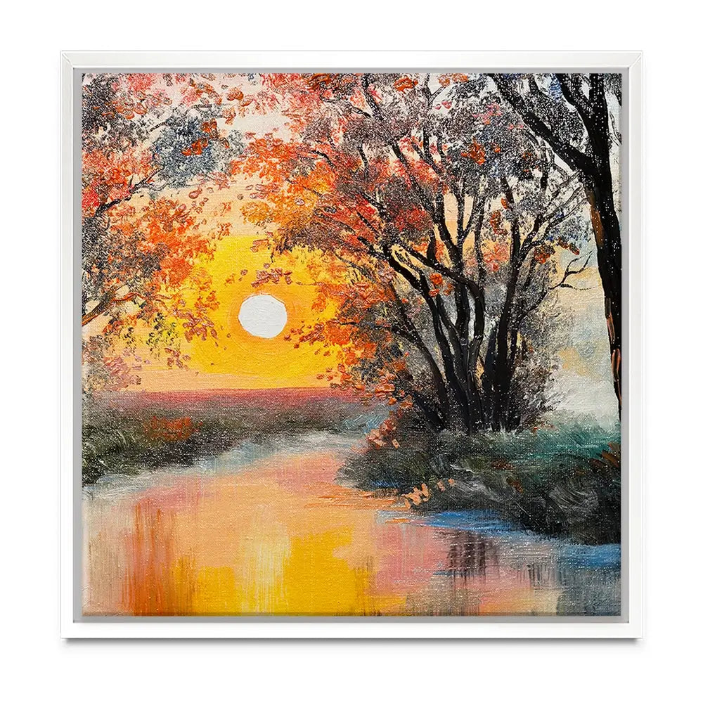 River In The Evening Sun Oversized Canvas Print River In The Evening Sun Oversized Canvas Print wall art product Art Print Shop