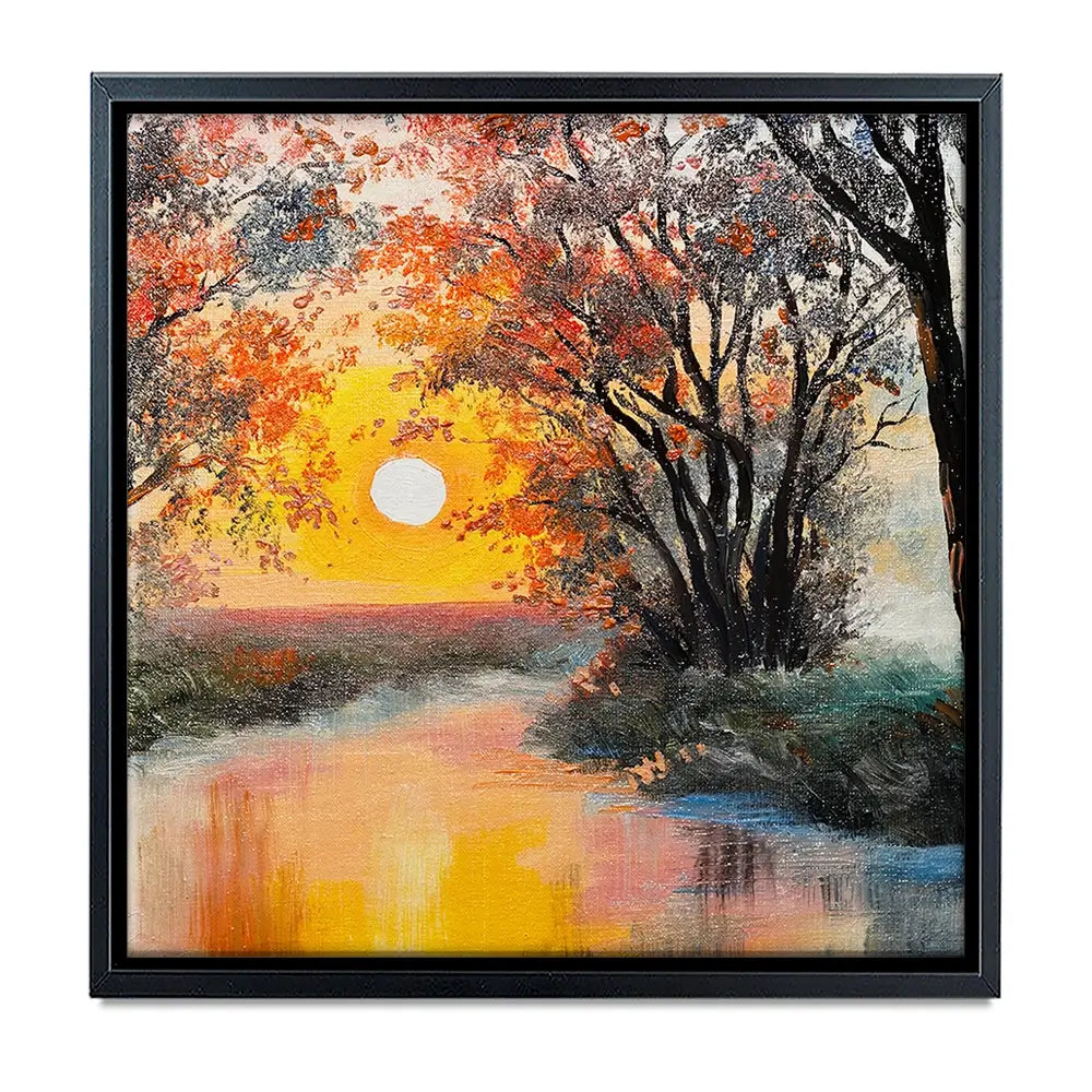 River In The Evening Sun Oversized Canvas Print River In The Evening Sun Oversized Canvas Print wall art product Art Print Shop