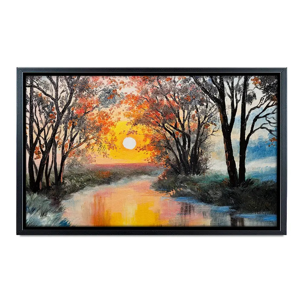 River In The Evening Sun Oversized Canvas Print River In The Evening Sun Oversized Canvas Print wall art product Art Print Shop